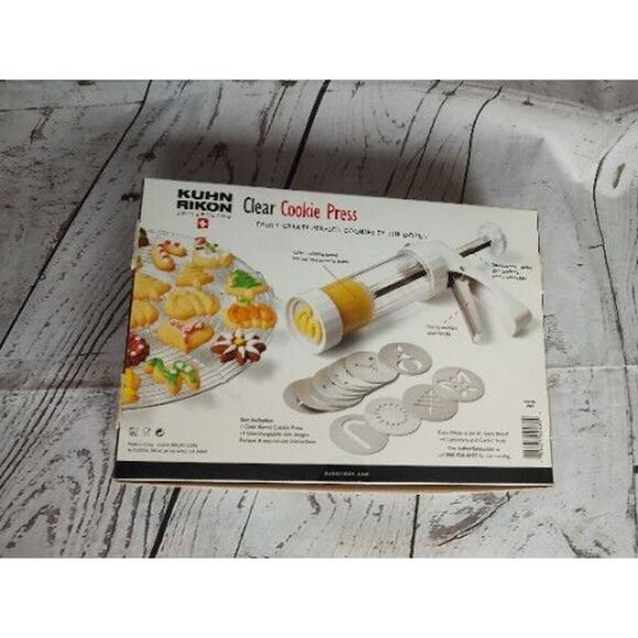 Kuhn Rikon Cookie Press 14 Pc Set Baking Spritz Decorating Cookie Cutter New - Picture 2 of 5